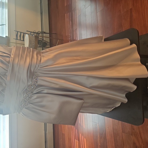 Jovani Formal Strapless Beaded Embellished Crystal Evening Gown Gray Siz… - Picture 10 of 15